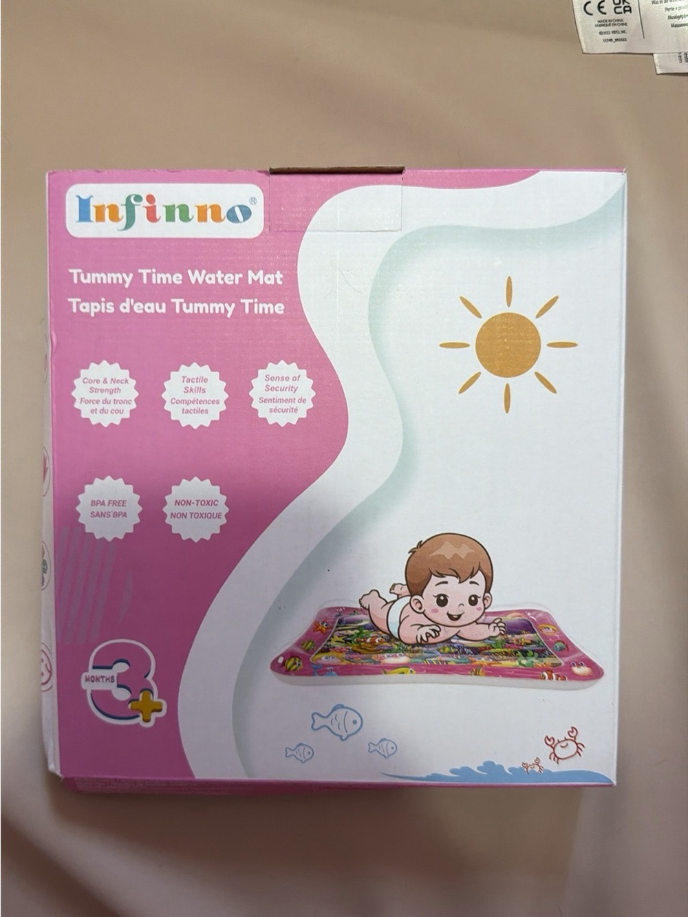 Pink Tummy Time Water Mat for Babies